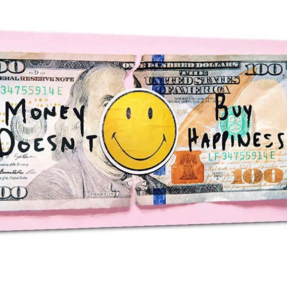 Money Doesn’t Buy Happiness Poster | Preppy Wall Art - Picture 1 of 3